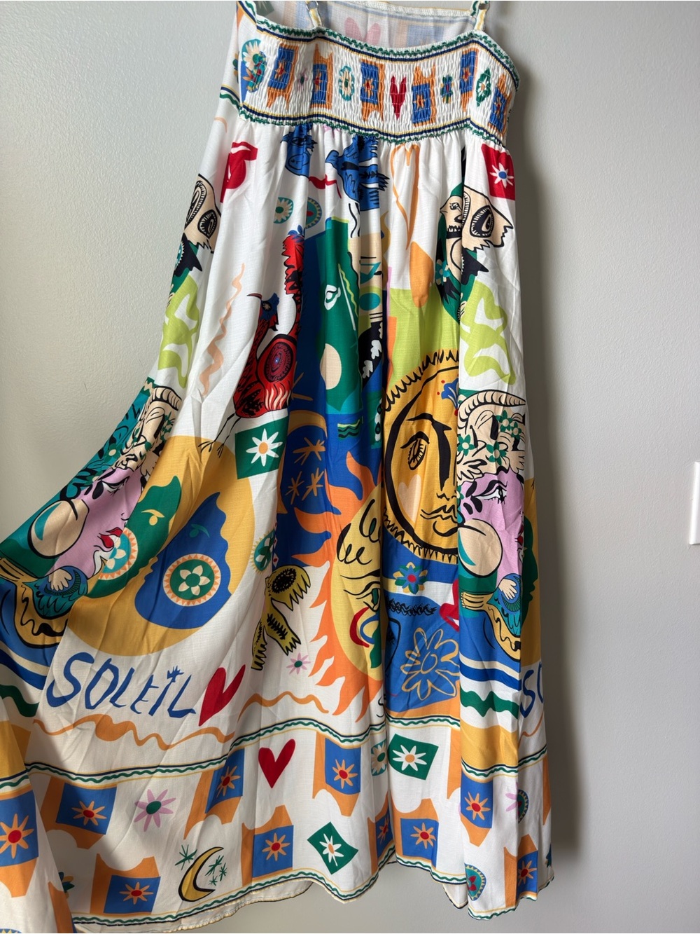 Patterned Maxi Dress with Pockets - Picture 3 of 6